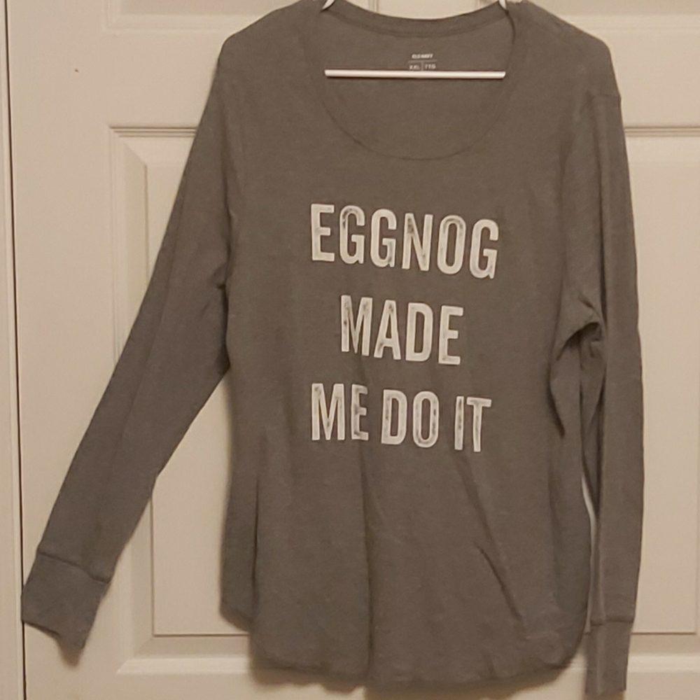 Like New Womens Grey Flannel Top